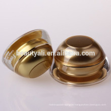 Domed Golden Cosmetic Packaging Acrylic Cream Jars 5G 15G 30G 50G